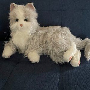 JOY FOR ALL - Silver Cat with White Mitts - Interactive Companion Pets